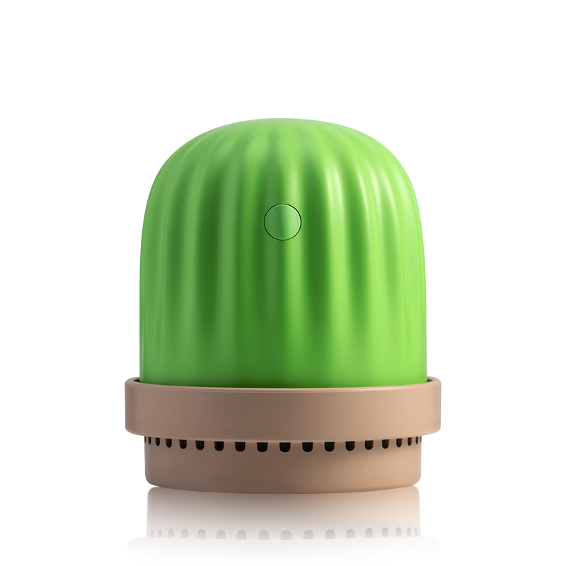 a small green cactus humidifier and night light