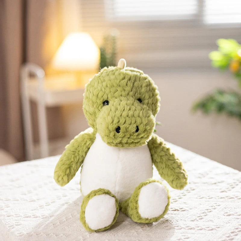 a green dinosaur soft toy